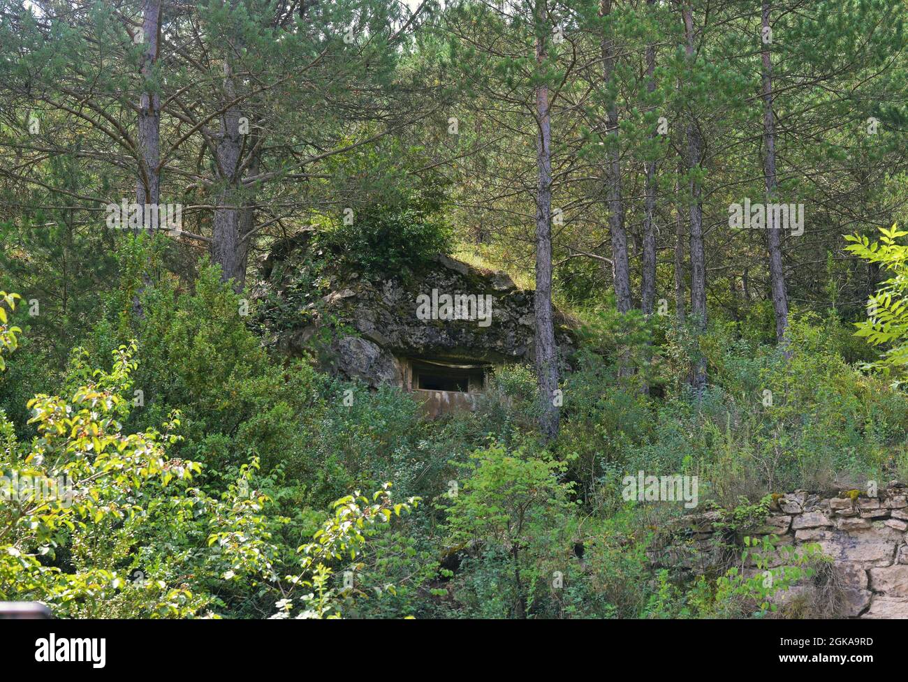 Museo dei Bunkers di Martinet situato nella regione di Baja Cerdaña, Lerida, Catalogna, Spagna Foto Stock