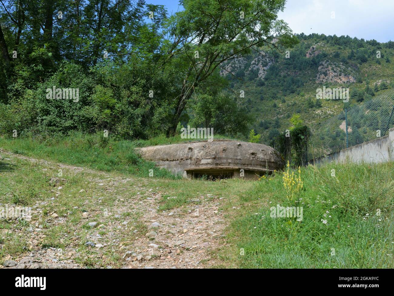 Museo dei Bunkers di Martinet situato nella regione di Baja Cerdaña, Lerida, Catalogna, Spagna Foto Stock