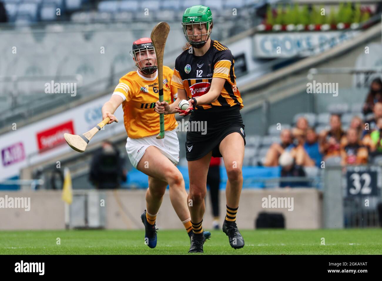 12 settembre 2021, Dublino, Irlanda: All Ireland Intermediate Camogie Final - Kilkenny (2-13) vs Antrim (2-21) Foto Stock