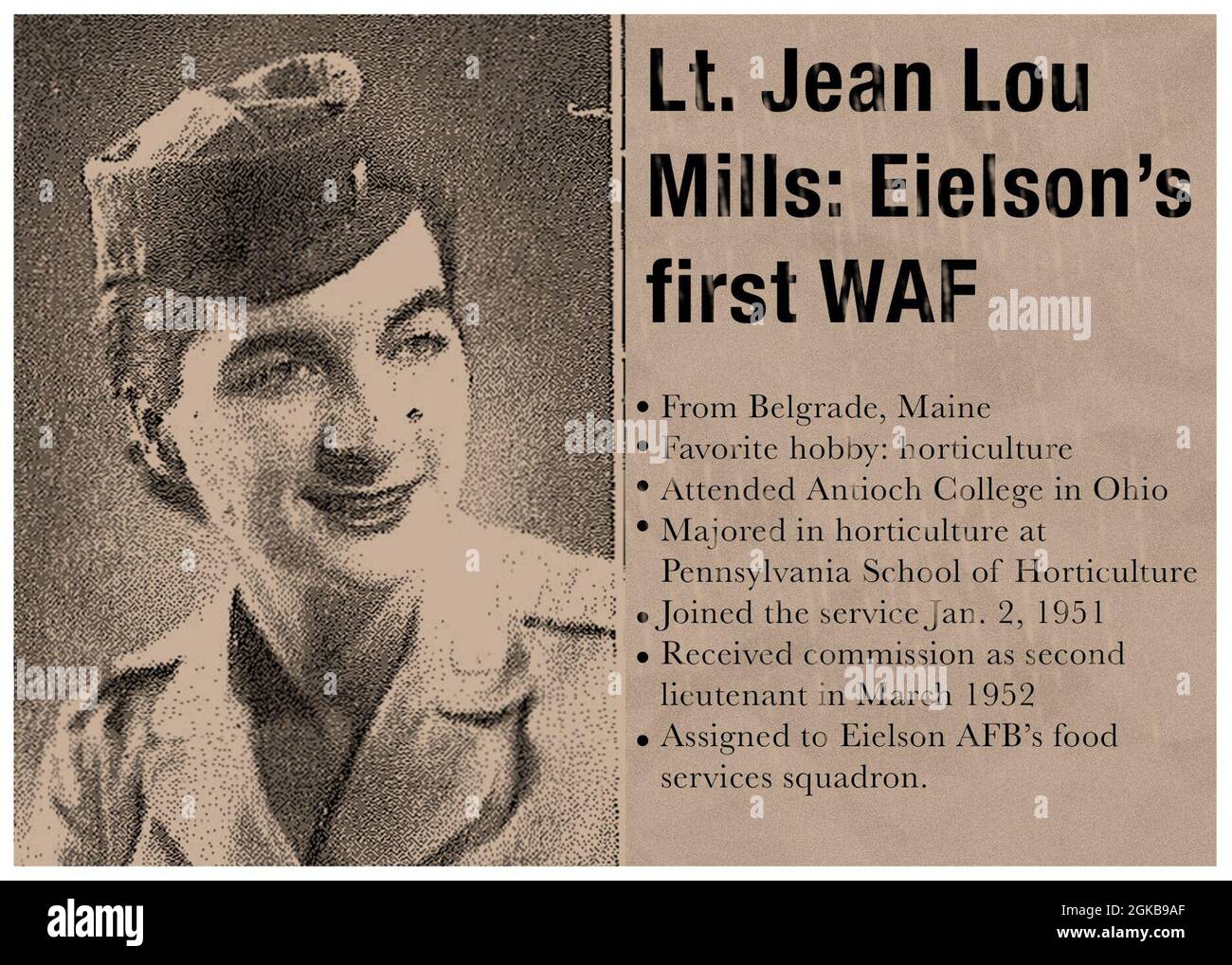 Un grafico sui social media per celebrare la Giornata Nazionale delle Donne sulla base dell'Aeronautica militare Eielson, Alaska, 2 marzo 2021. Foto Stock