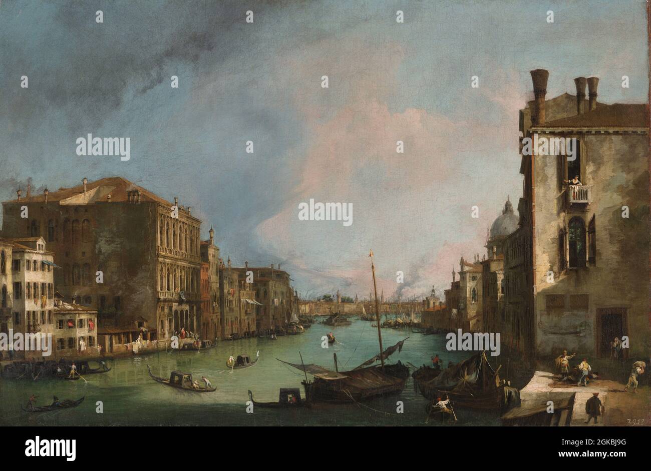 Artista: Canaletto (canale Giovanni Antonio, 1697-1768) titolo: Il Canal Grande di Venezia con il Palazzo Corner Ca'Granda. (Il Canal Grande con il Pal Foto Stock