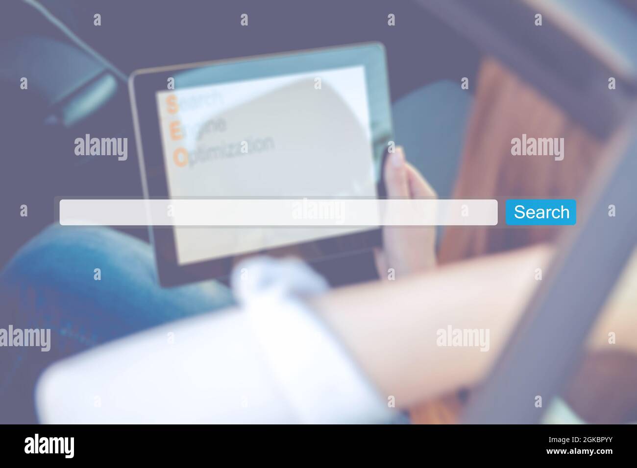 Ottimizzazione dei motori di ricerca Internet navigazione in linea SEO Foto Stock