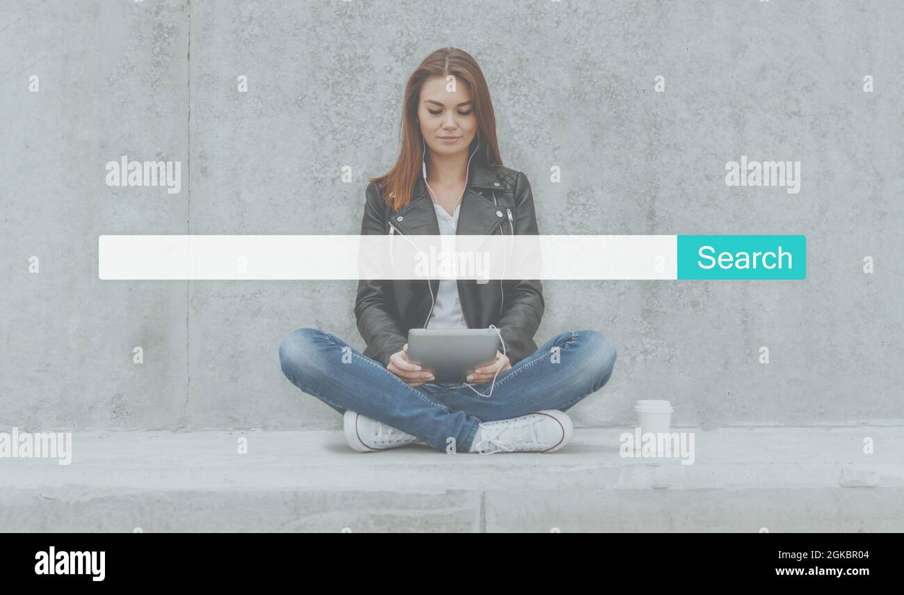 Ottimizzazione dei motori di ricerca Internet navigazione in linea SEO Foto Stock