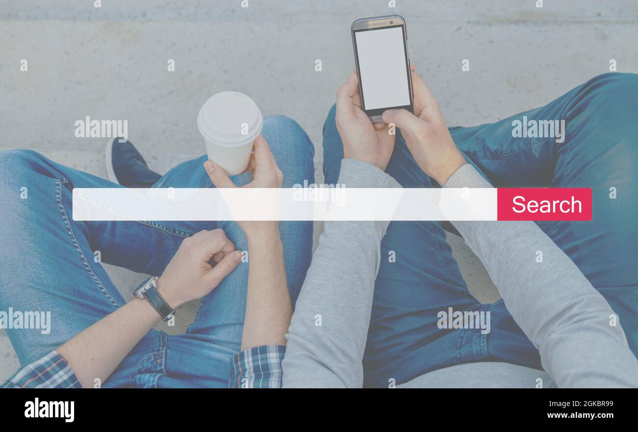 Ottimizzazione dei motori di ricerca Internet navigazione in linea SEO Foto Stock