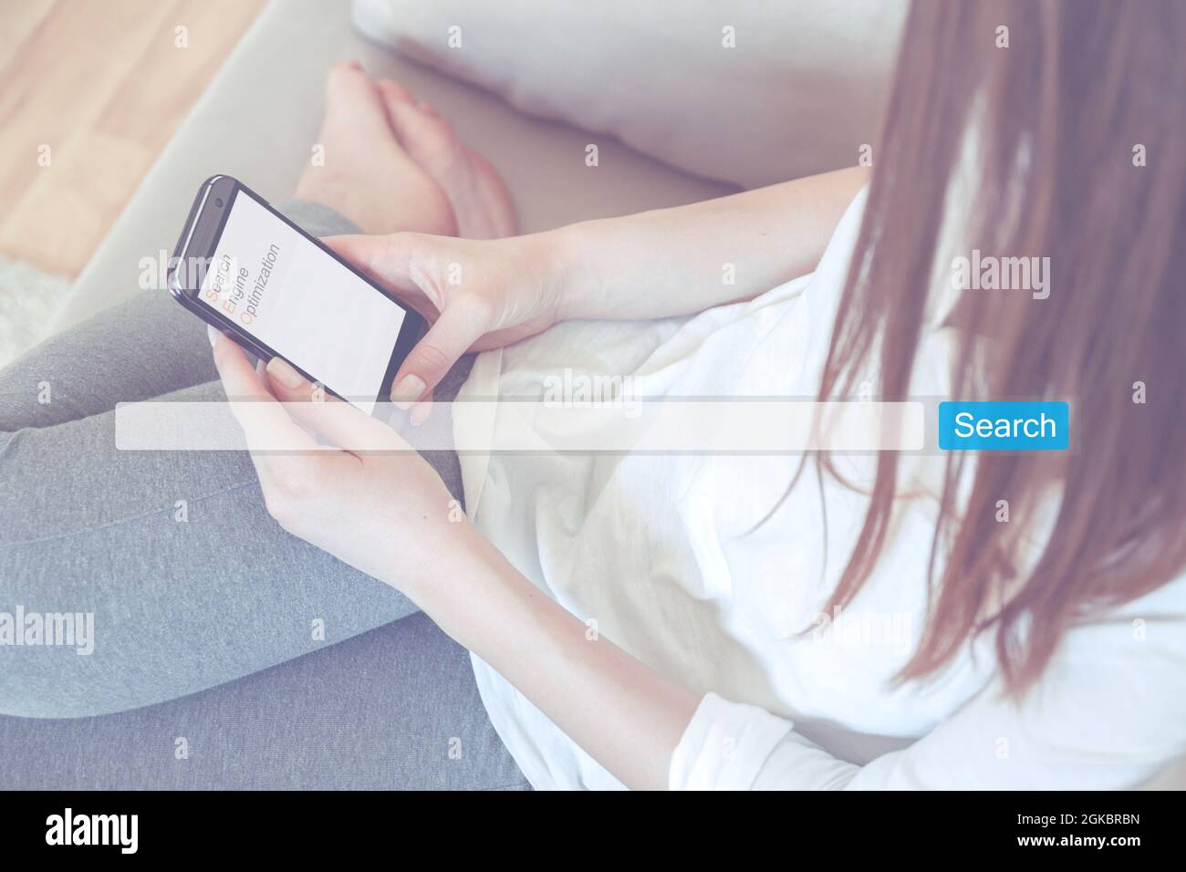 Ottimizzazione dei motori di ricerca Internet navigazione in linea SEO Foto Stock