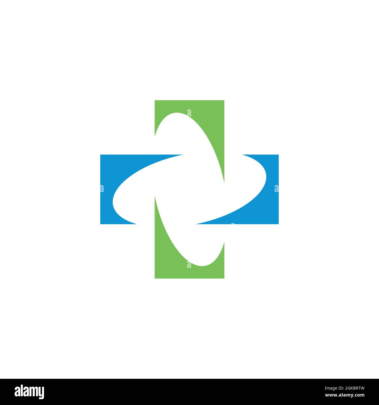 astratto medico elegante logo icona piatta concetto vettoriale design grafico Illustrazione Vettoriale