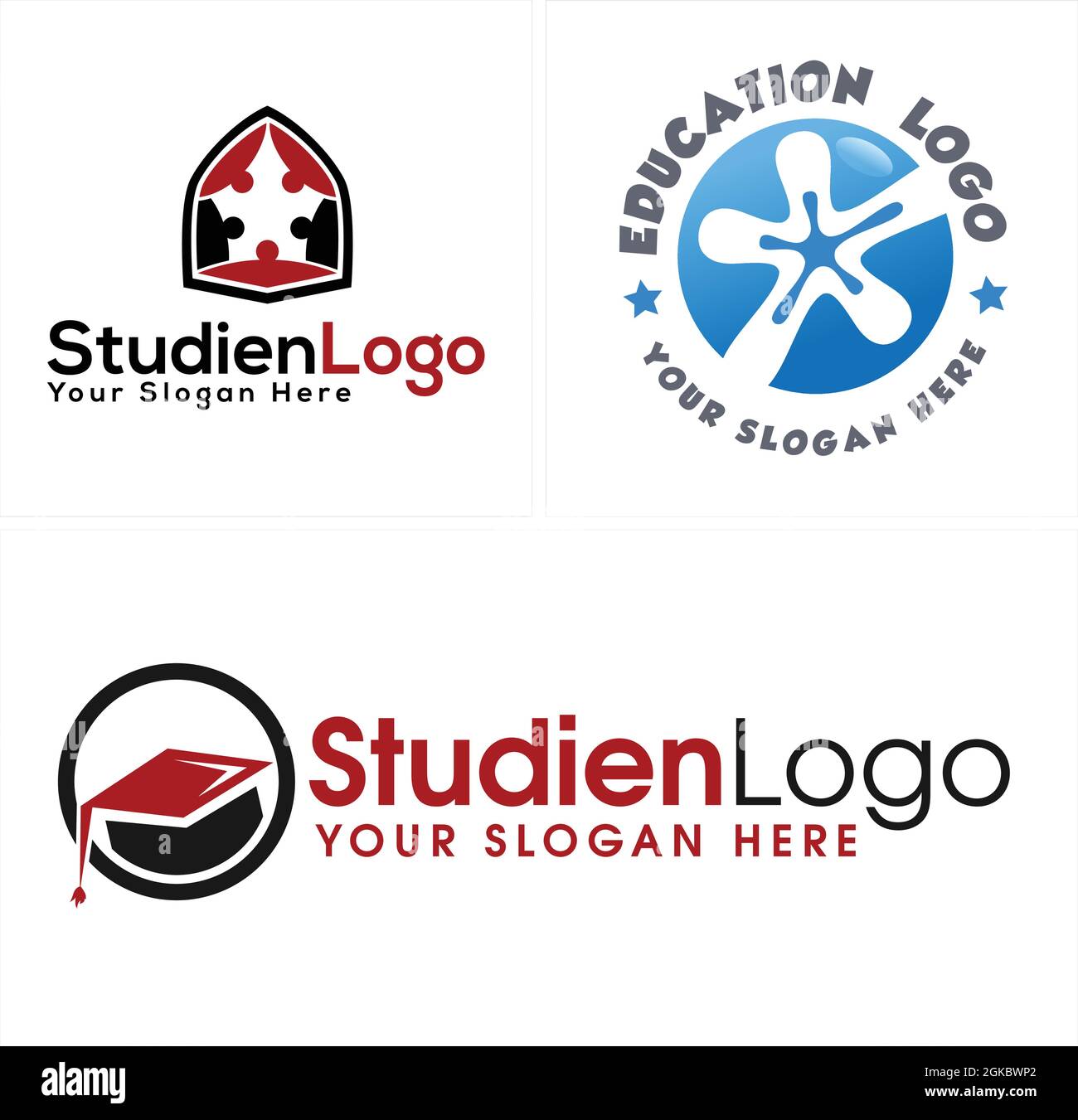Formazione studio team persone logo design Illustrazione Vettoriale