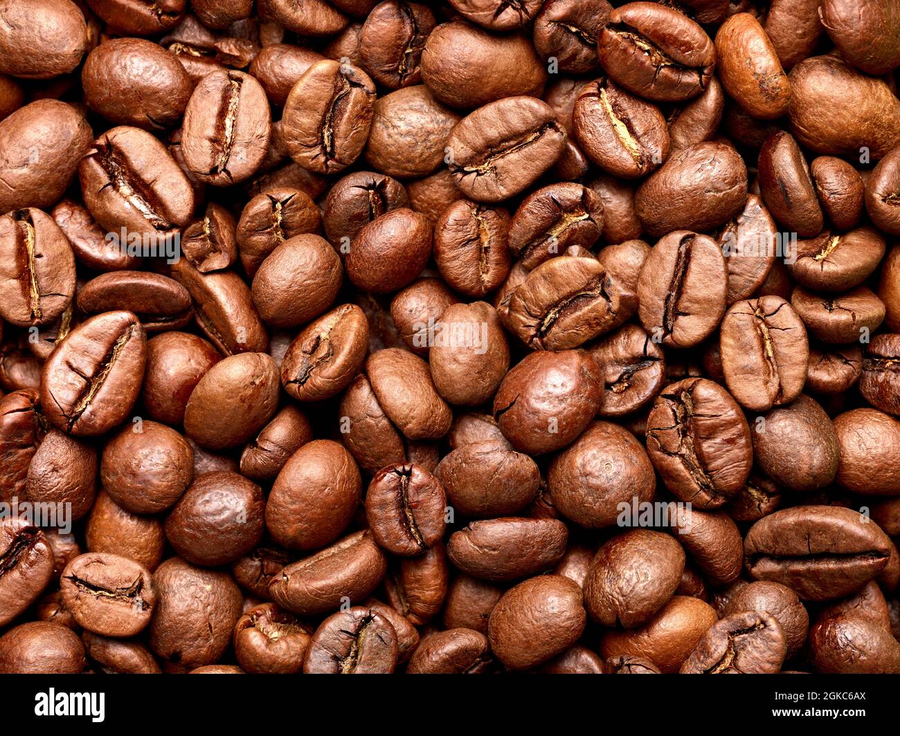 caffè in chicchi di caffè espresso alla caffeina tostata marrone Foto Stock