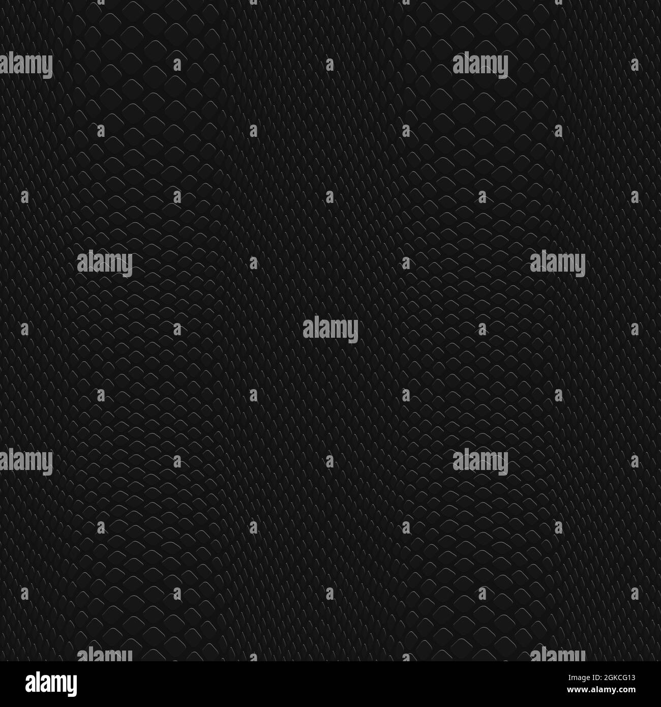 Elegante pelle di rettili monocromatica astratta in nero. Ripetizione continua. Foto Stock