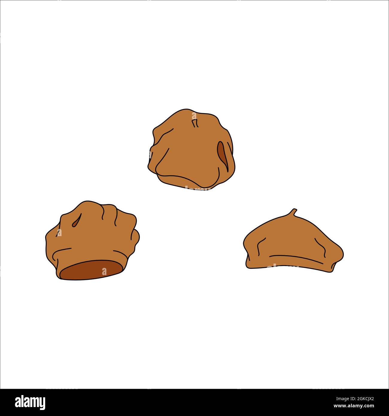 Berretto Doodle design. Inverno vettore colorato illustrazione isolato su sfondo bianco. Illustrazione Vettoriale