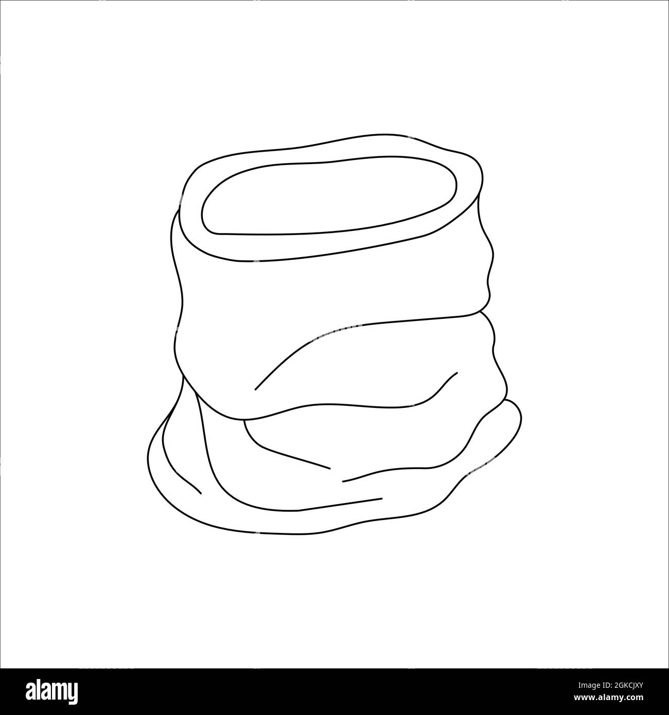 Doodle scarf design. Illustrazione vettoriale invernale isolata su sfondo bianco. Illustrazione Vettoriale