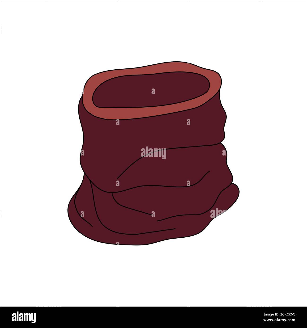 Doodle scarf design. Inverno vettore colorato illustrazione isolato su sfondo bianco. Illustrazione Vettoriale