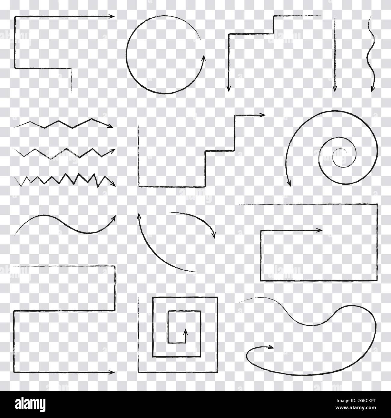 Un set di frecce curve vettoriali moderne disegnate a mano a matita nera nello stile doodle. Illustrazione vettoriale di una raccolta di puntatori su un gre bianco Illustrazione Vettoriale Un set di frecce curve vettoriali moderne disegnate a mano a matita nera nello stile doodle. Illustrazione vettoriale di una raccolta di puntatori su un gre bianco Illustrazione Vettoriale
