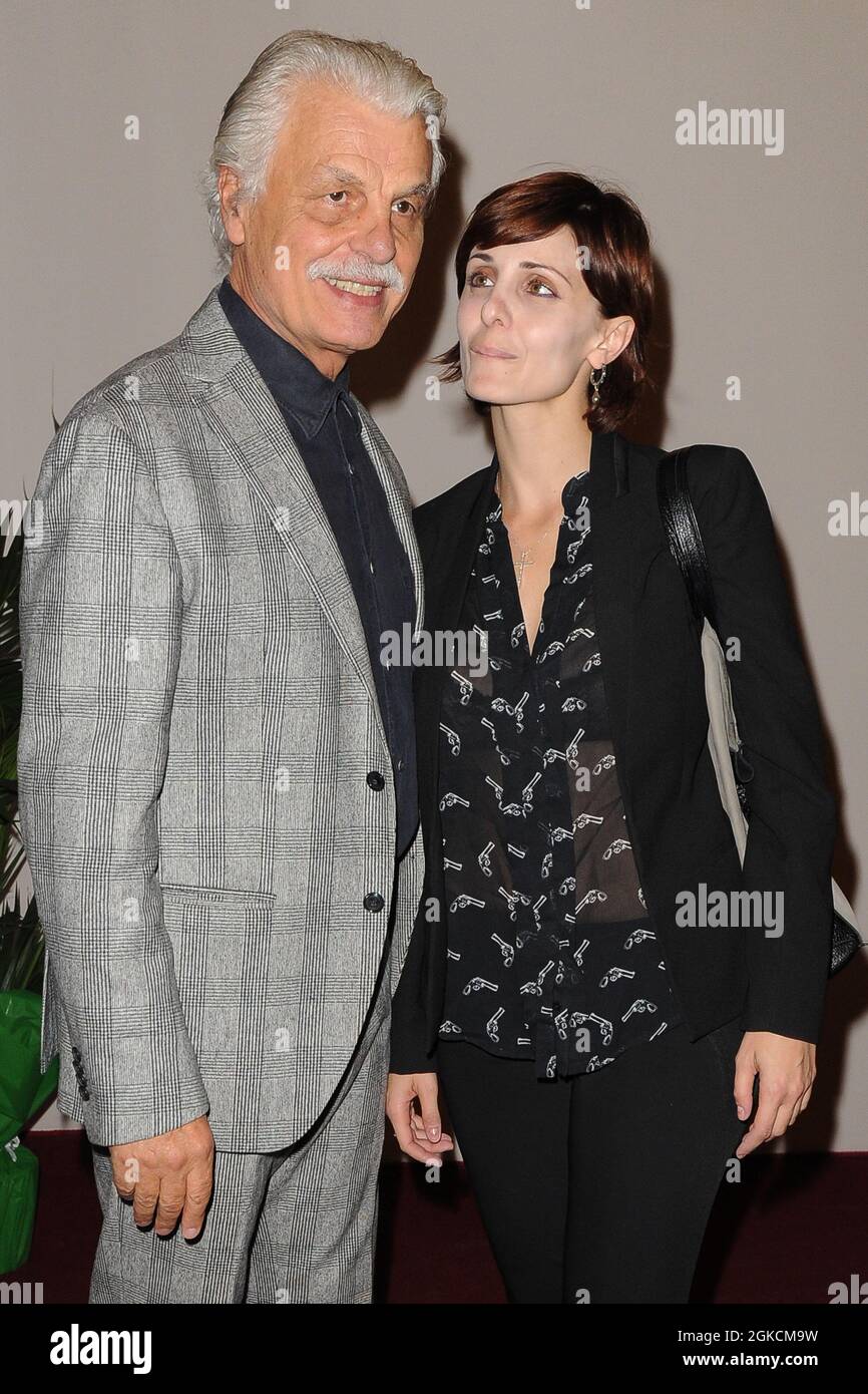 L'attore italiano Michele Placido con sua moglie Federica Vincenti,  produttore cinematografico italiano, durante la fotocall del film Tulpa, al  Bernini Bristol Hotel. Roma, 18 giugno 2013 (Foto di Marilla  Sicilia/Mondadori Portfolio/Sipa USA