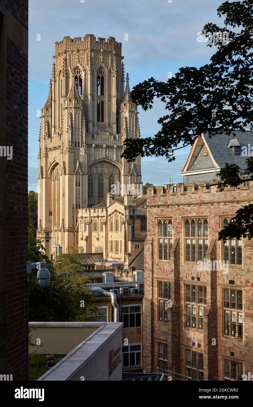 Bristol University Wills Memorial Building e Wills Memorial Tower Foto Stock