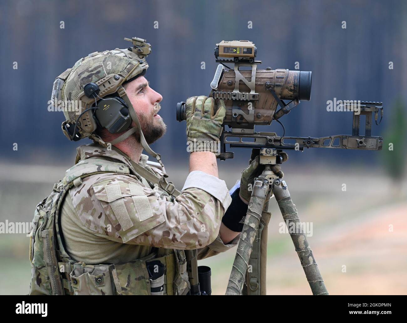 Un concorrente dell'esercito degli Stati Uniti il Comando Operazioni Speciali Foto Stock