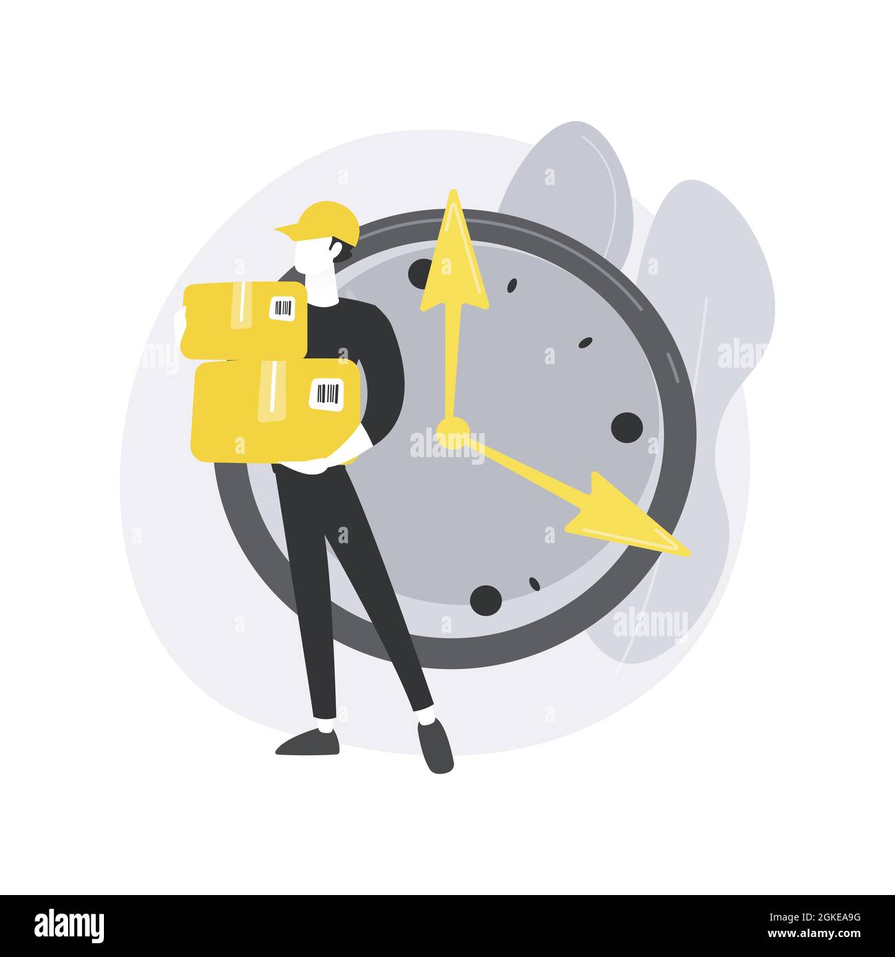 Illustrazione vettoriale del concetto astratto di consegna. Illustrazione Vettoriale