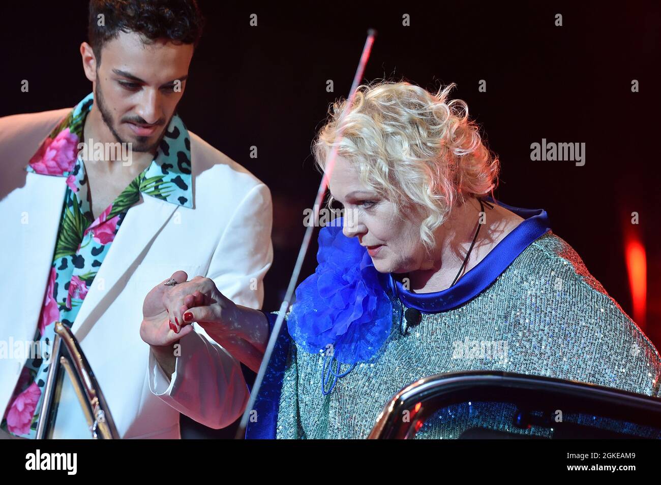 Venezia, Italia. 13 settembre 2021. La concorrente Katia Ricciarelli durante la mostra Big Brother VIP 6 negli studi Cinecittà Roma (Italia), 13 settembre 2021 Credit: dpa/Alamy Live News Foto Stock
