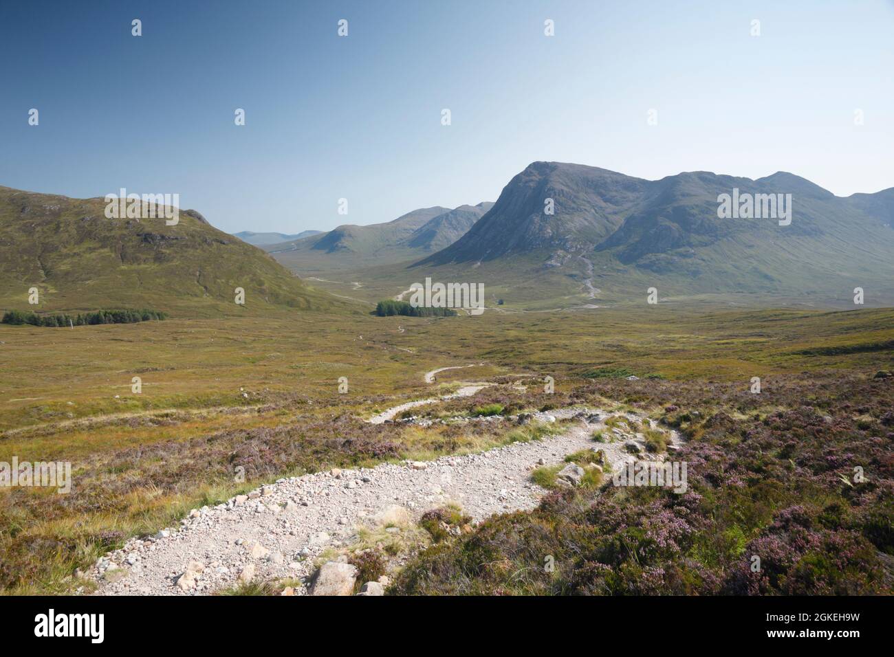 La scala del Diavolo sulla West Highland Way che si avvicina a Glencoe. Highland. Scozia, Regno Unito. Foto Stock