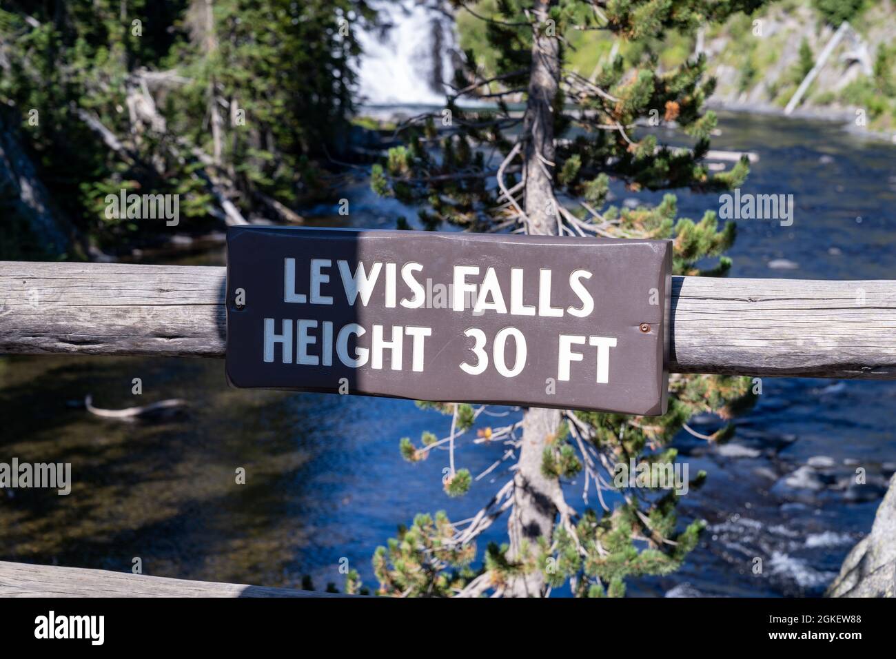 Cascate di Lewis - Parco Nazionale di Yellowstone Foto Stock