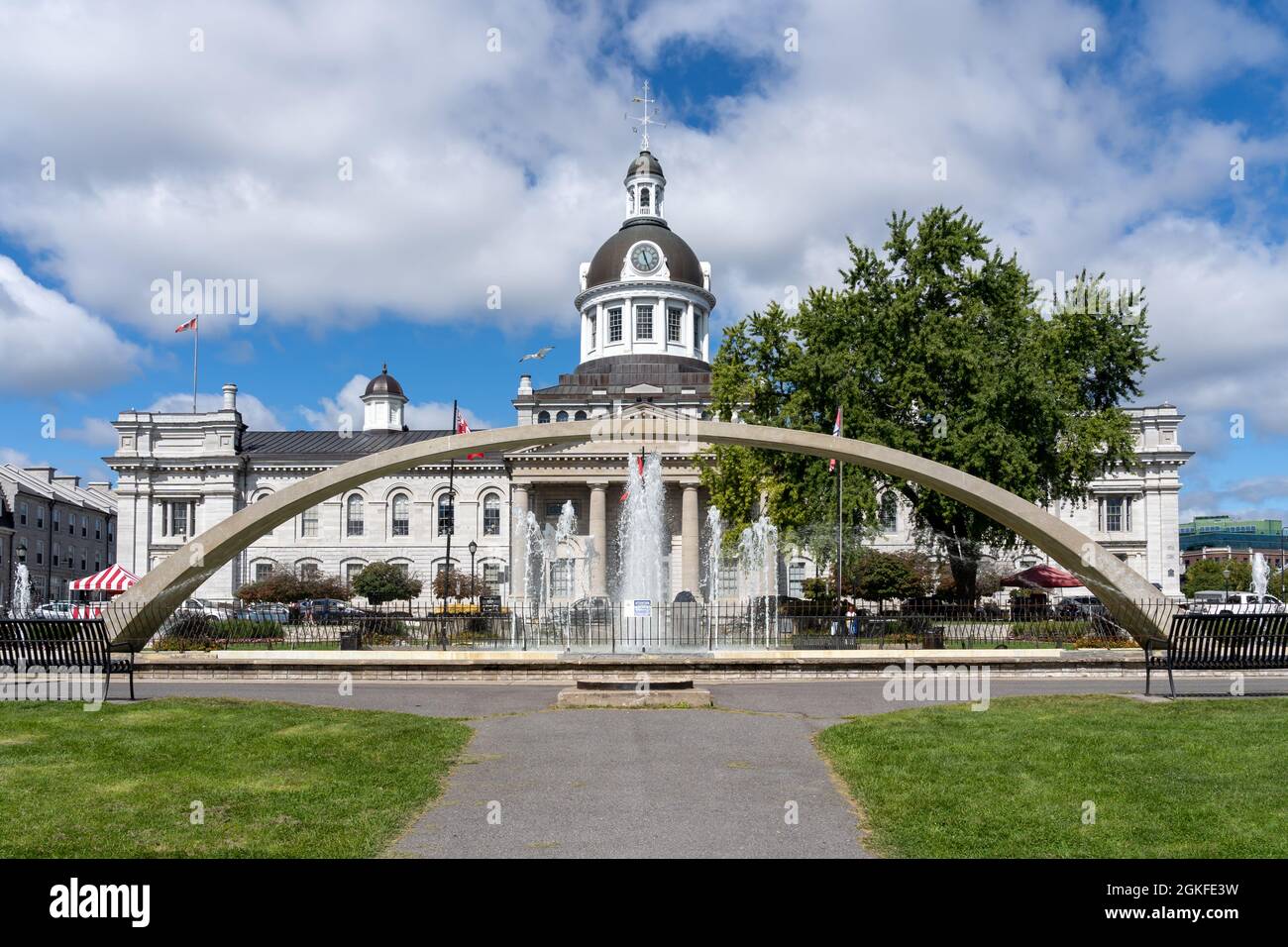 Kingston, Ontario, Canada - 3 settembre 2021: Municipio di Kingston in Ontario, Canada. Il municipio di Kingston è la sede del governo locale. Foto Stock