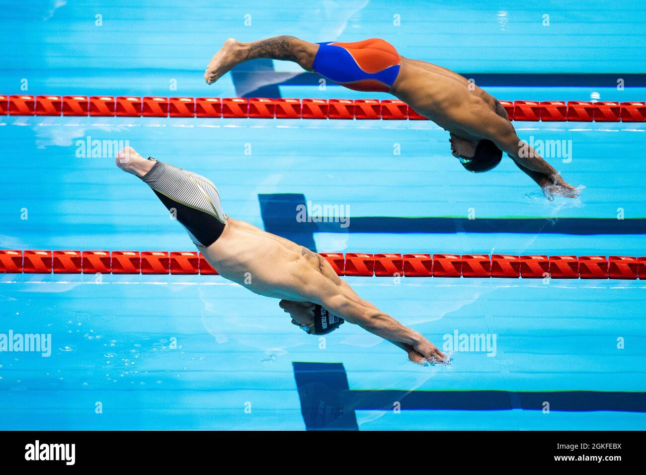 PRUD-TOKIO (KOTO-KU), GIAPPONE - AGOSTO 26: Featurebild, Garcia Tolson (USA) beim schwimmen am Tag (3) der Paralympics (Paralympische Spiele) Tokio 2020 Foto Stock