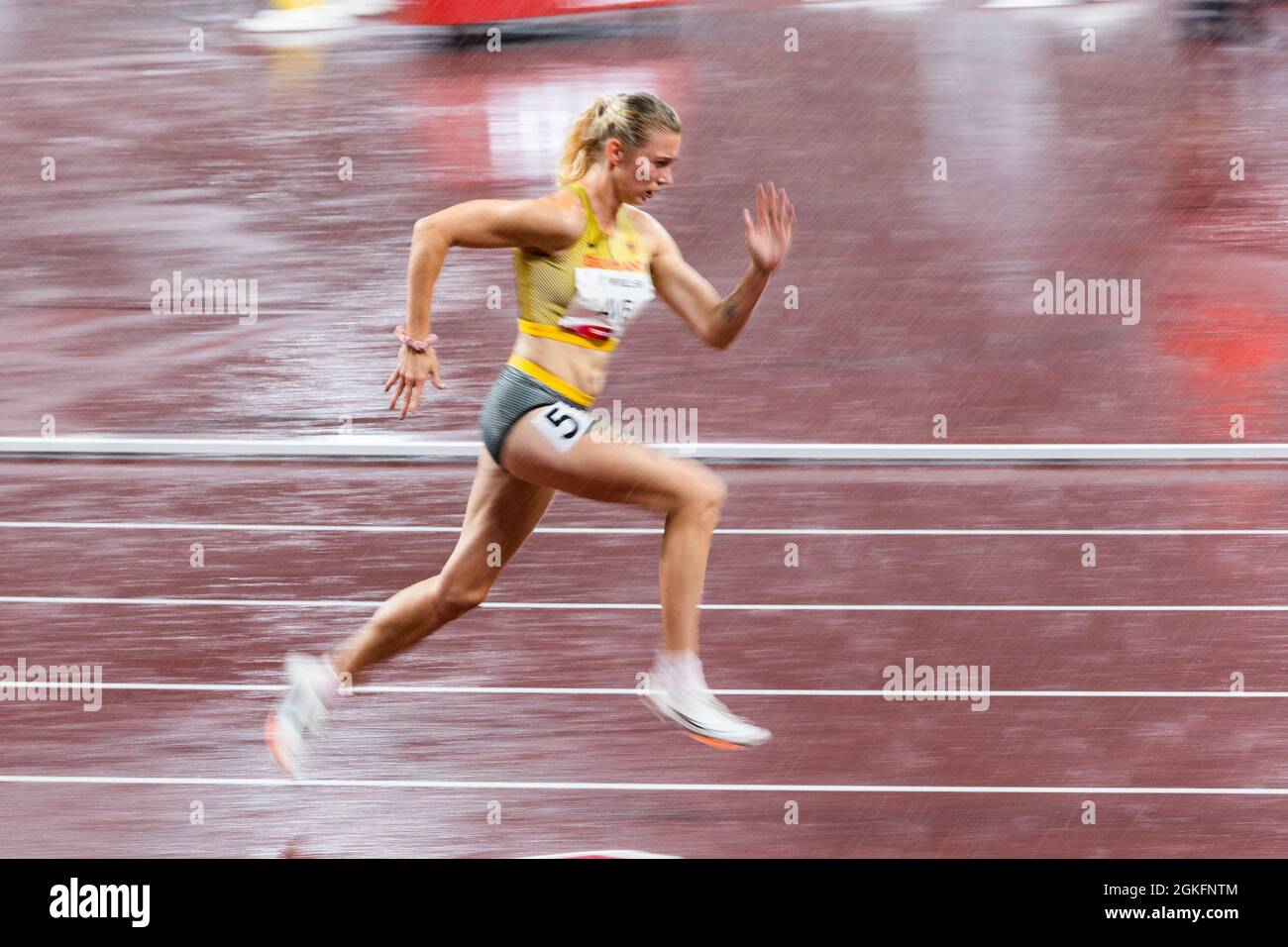 TOKIO (SHINJUKU-KU), GIAPPONE - SETTEMBRE 04: WERWAS am Tag (11) der Paralympics (Paralympische Spiele) Tokio 2020 während der Para-Leichtathletik Wettb Foto Stock