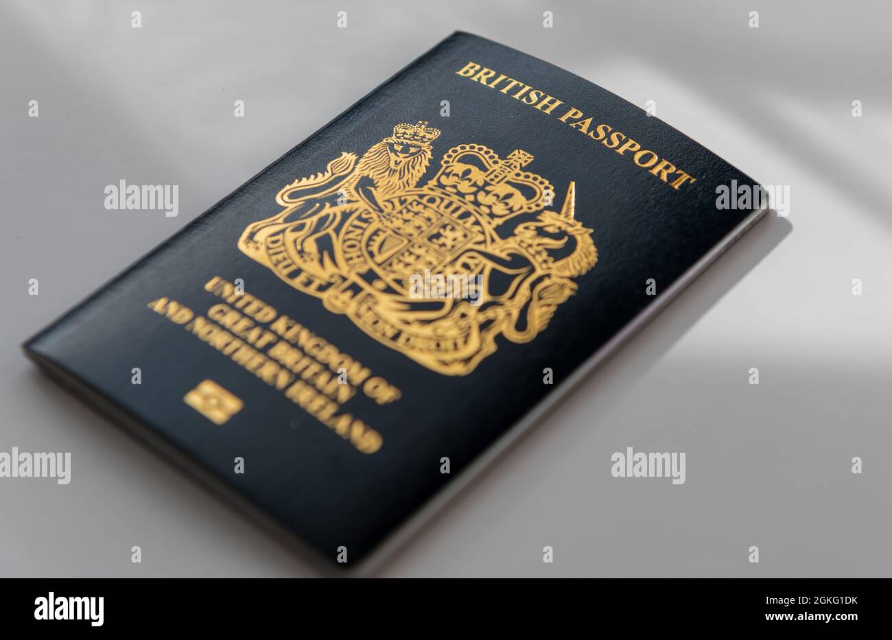 Il passaporto britannico nero post Brexit. Foto Stock