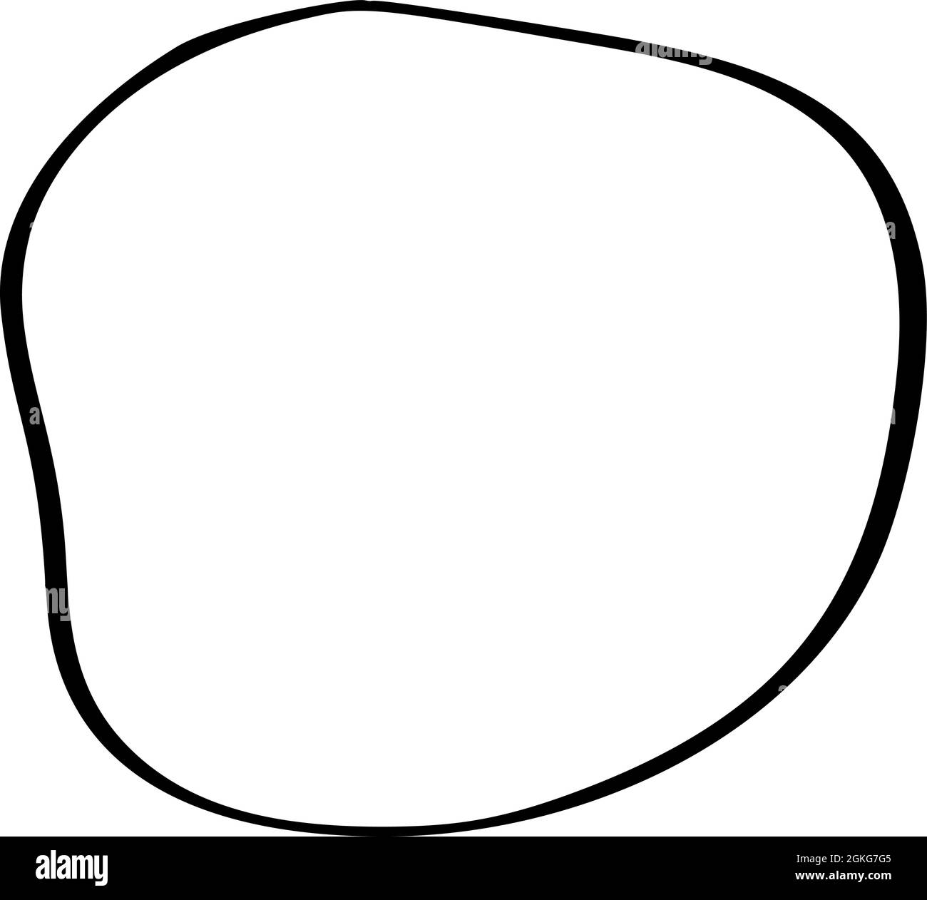 Cornice disegnata a mano Scribble Doodle Circle art line. Elemento di design vettoriale scandinavo per il testo della tua storia Illustrazione Vettoriale
