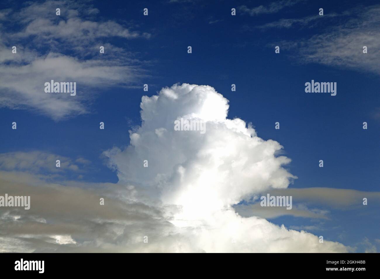 Nuvole di Cumulus, cielo blu, meteorologia, meteo, nuvole, Cieli, Inghilterra Foto Stock