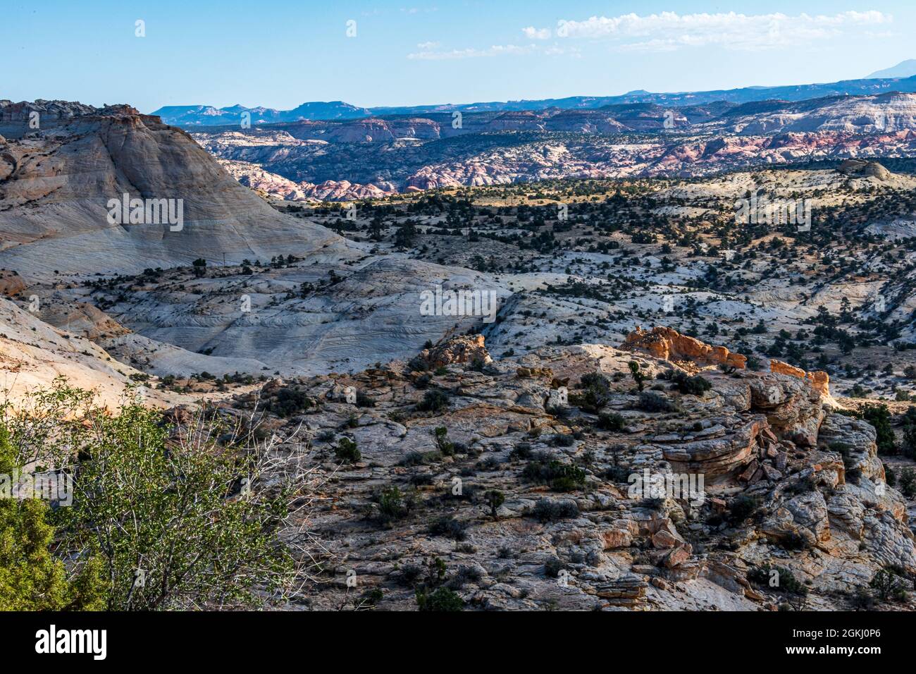 Vista del Grand Staircase del monumento nazionale Escalante, Nmear Escalante Utah Foto Stock