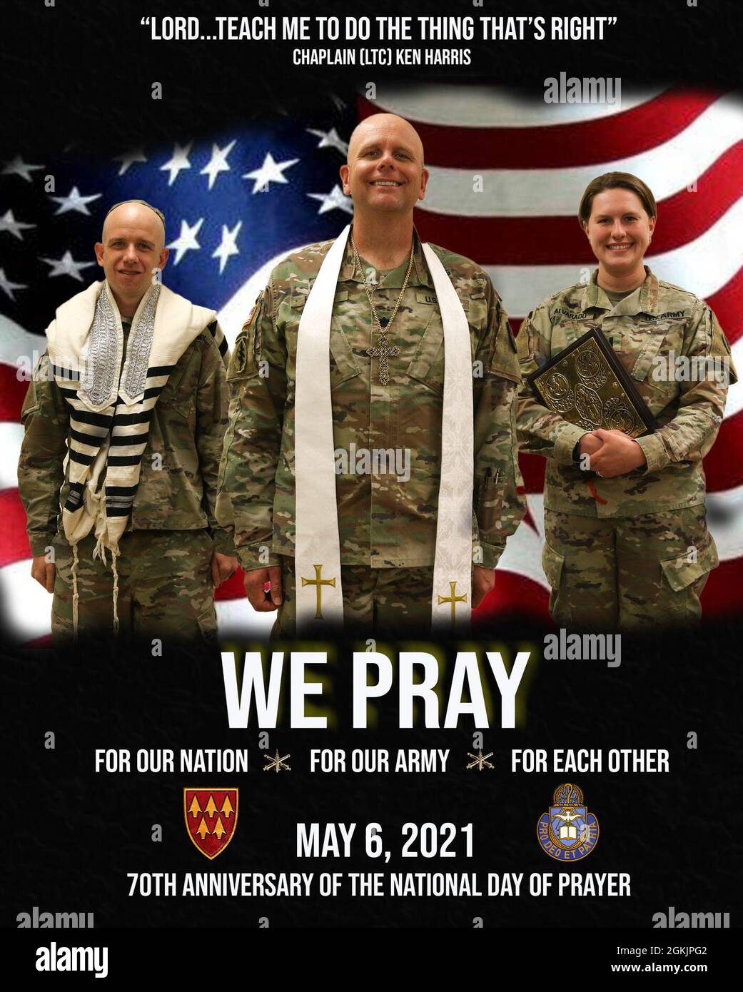 La Giornata Nazionale di preghiera è stabilita da un annuncio dato dal Presidente degli Stati Uniti e designato dal Congresso, che incoraggia tutti gli Americani a fermarsi, riflettere e pregare per la nostra nazione. Foto Stock