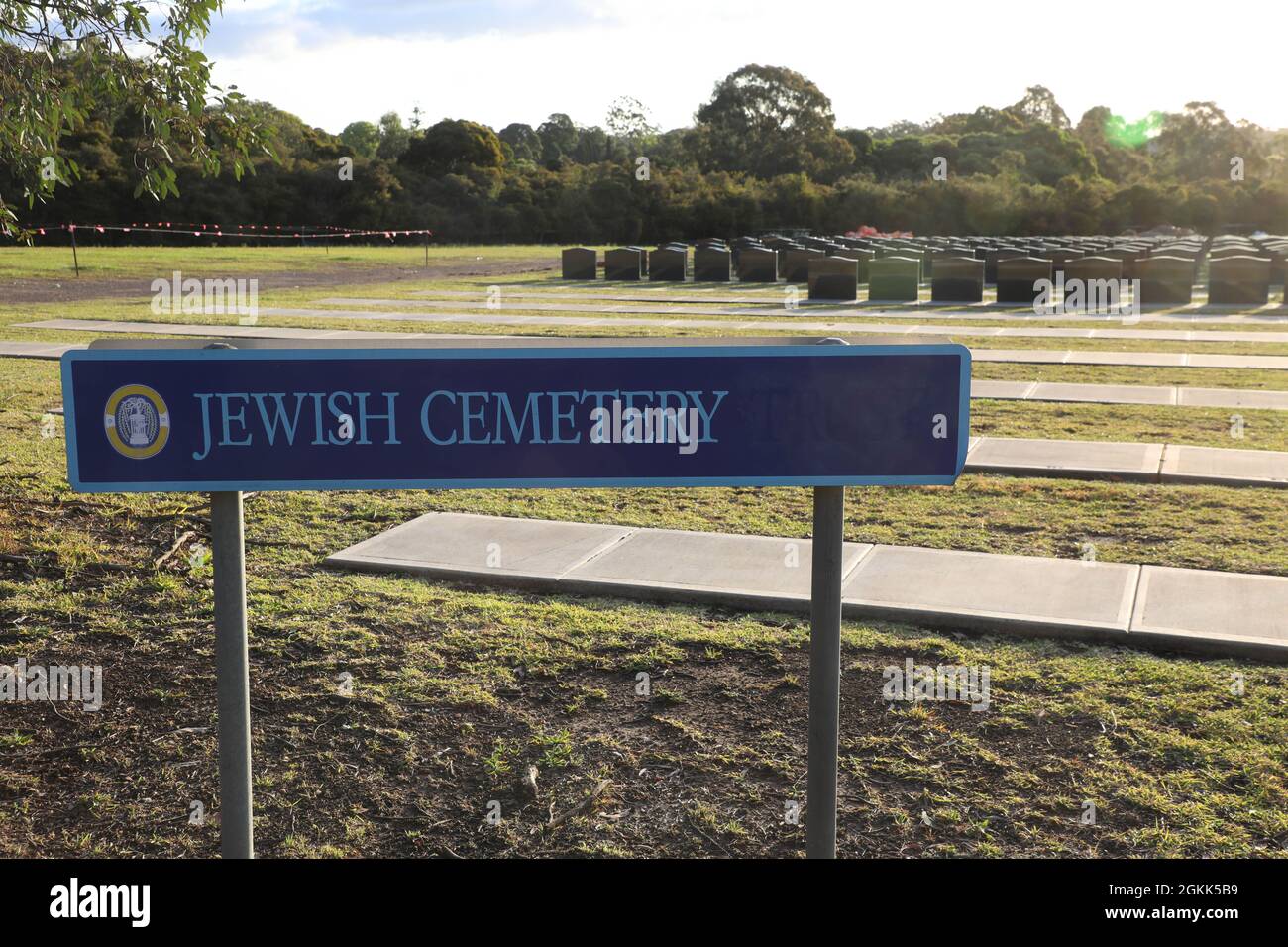 Tombe ebraiche al cimitero di Rookwood (necropoli di Rookwood). Foto Stock