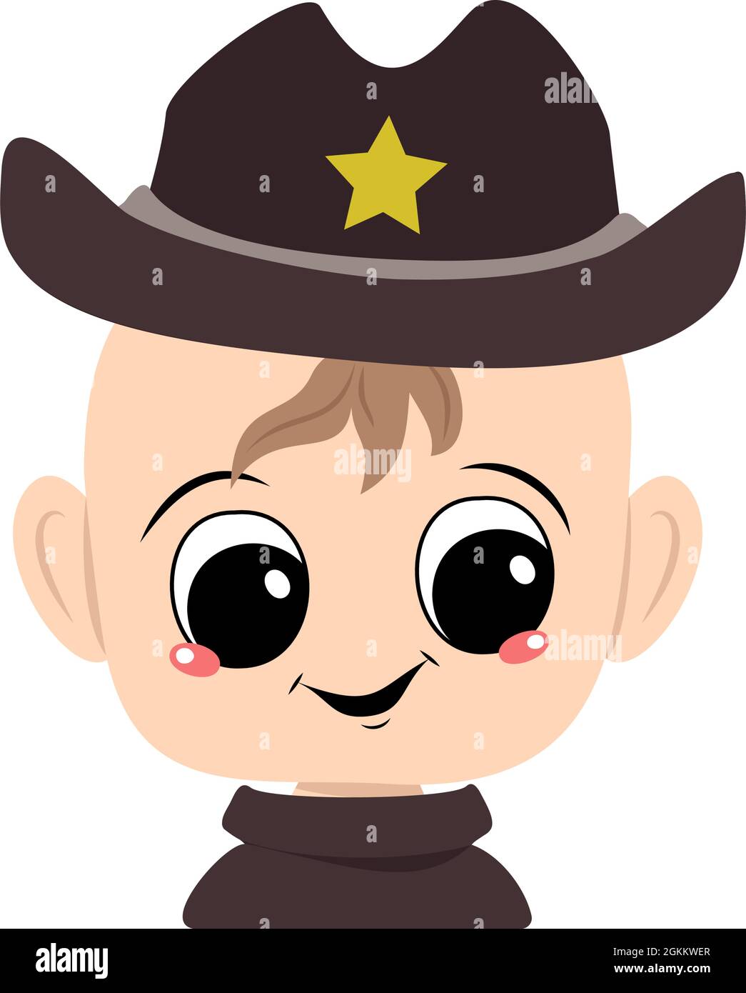Adorabile bambino in costume da cowboy illustrazione ad acquerello