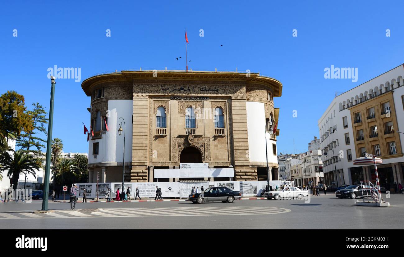 Banca del Marocco edificio a Rabat, Marocco. Foto Stock