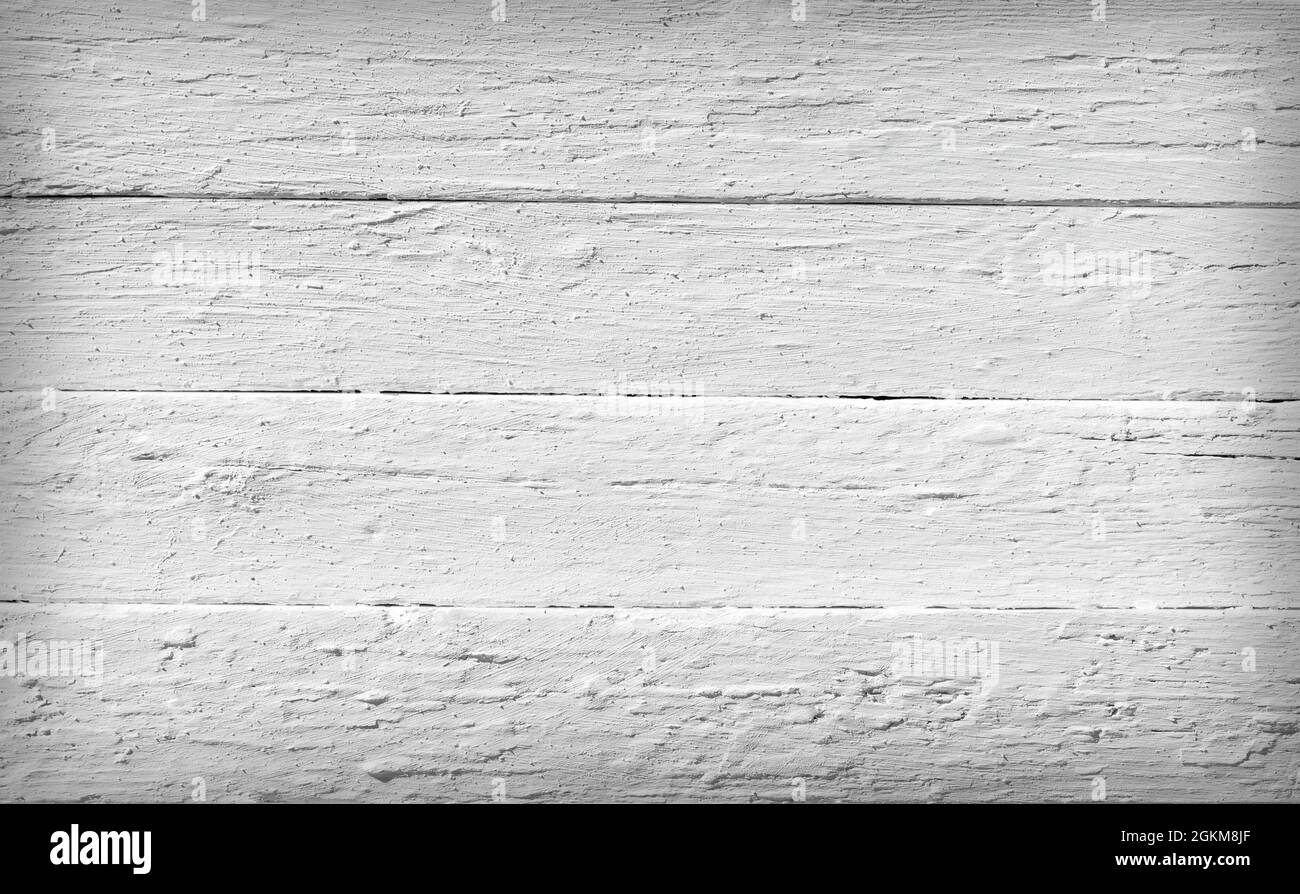 In bianco e nero la consistenza dello sbozzato doghe in legno Foto Stock