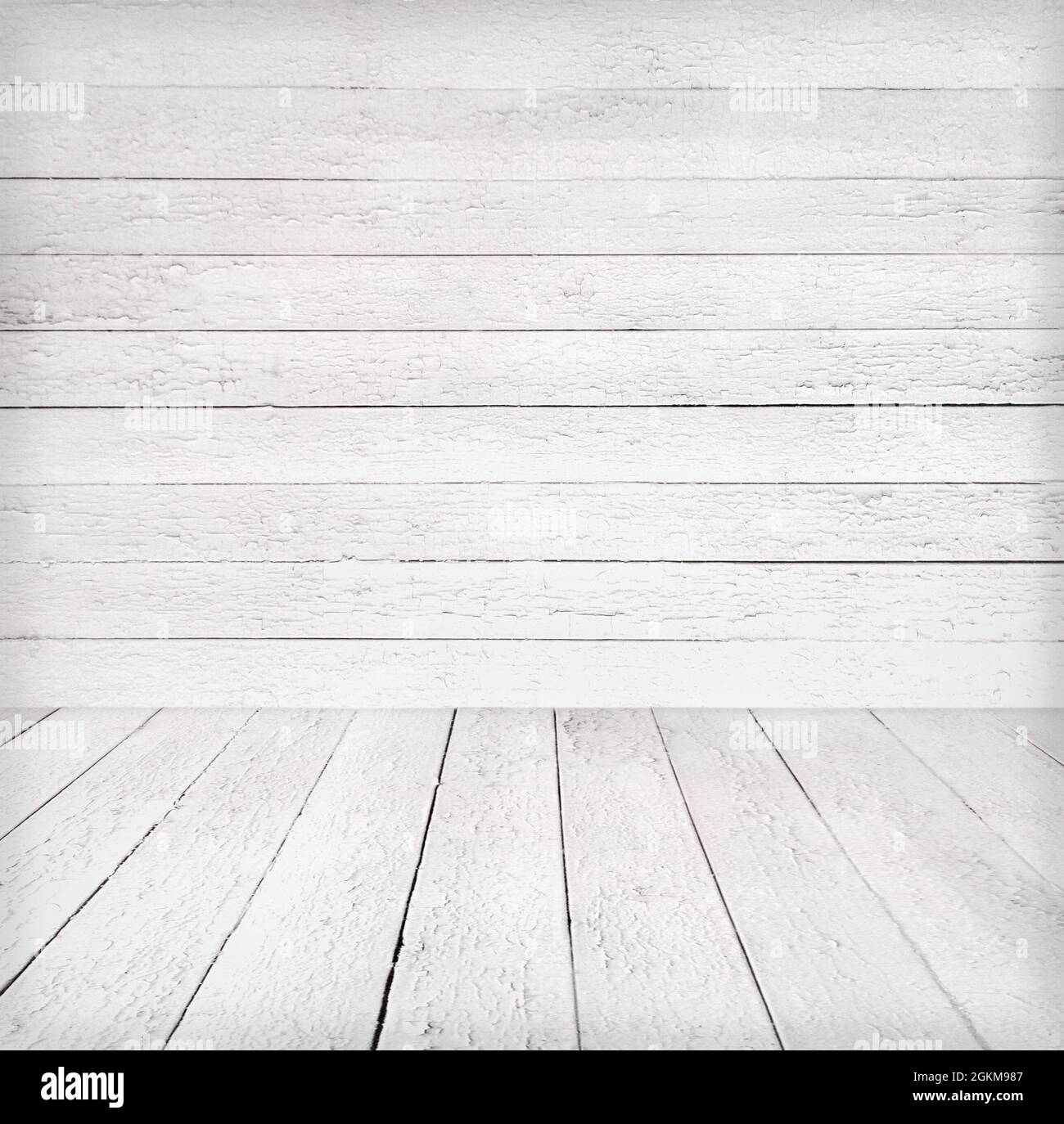Interno di una vecchia stanza in legno, sfondo vuoto con spazio per il tuo testo o design Foto Stock