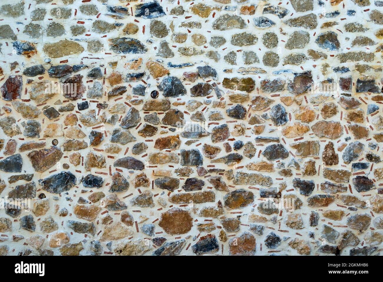 Primo piano di piccole texture di fondo di ciottoli ruvidi Foto Stock