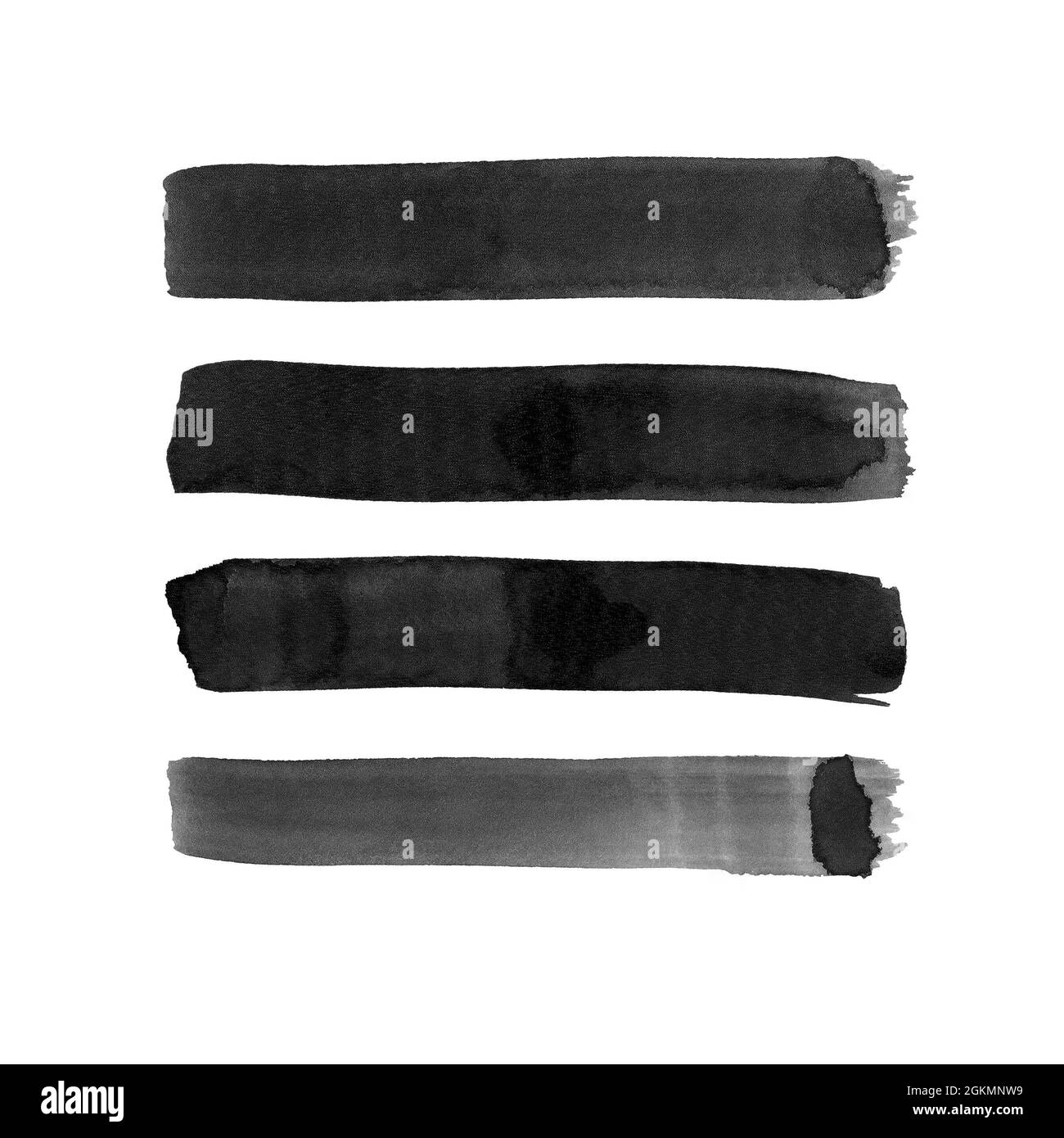 Linee ad alta risoluzione nere astratte di acquerello per il vostro progetto Foto Stock