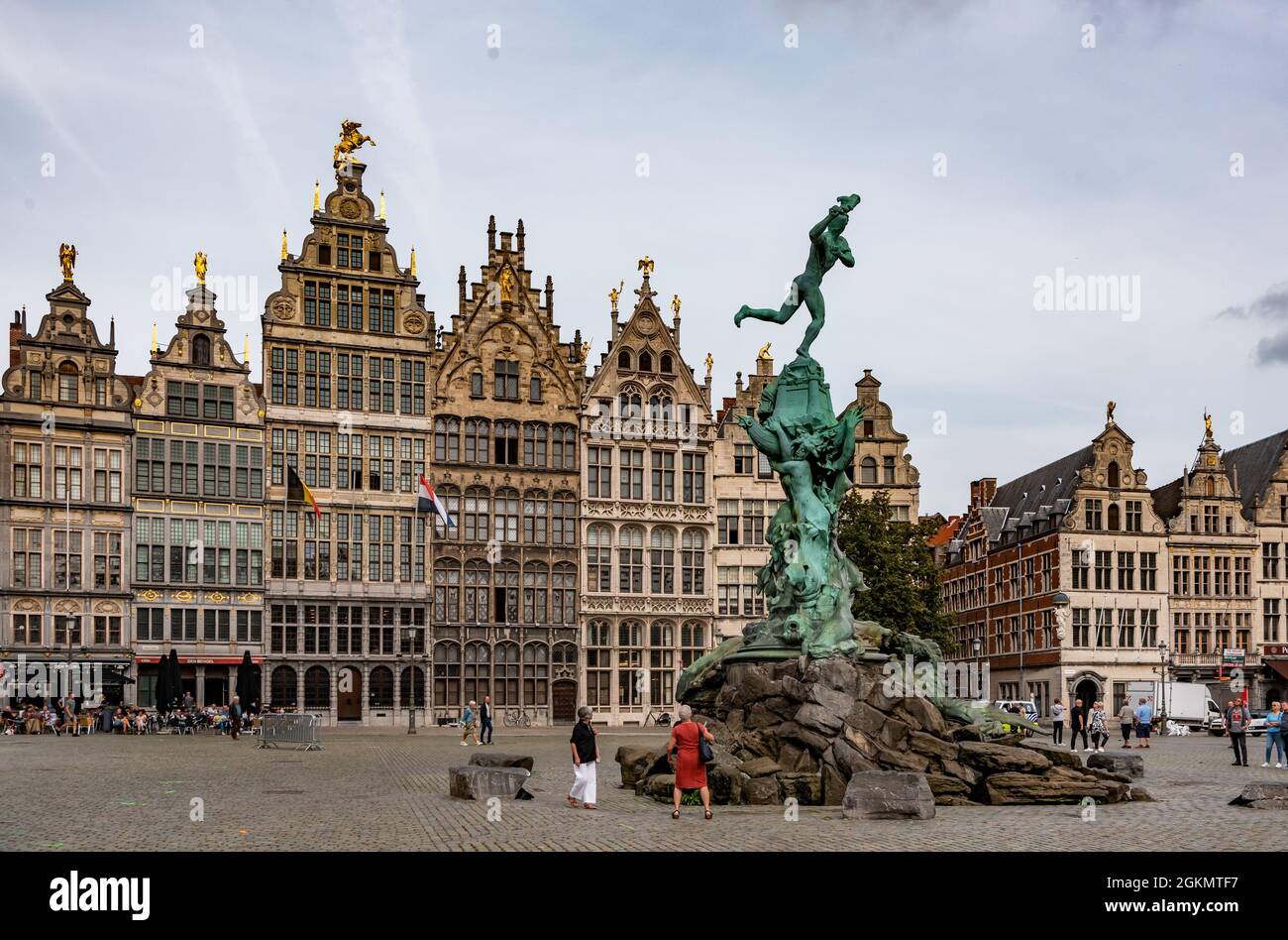 Grote Markt, Anversa, Belgio Foto Stock
