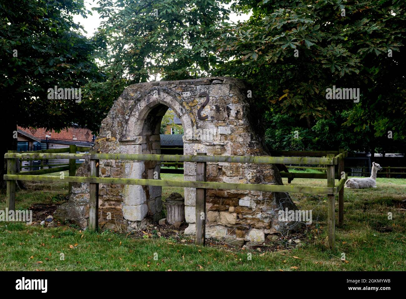 La vecchia chiesa rimane, il vecchio Langton, Leicestershire, Inghilterra, Regno Unito Foto Stock