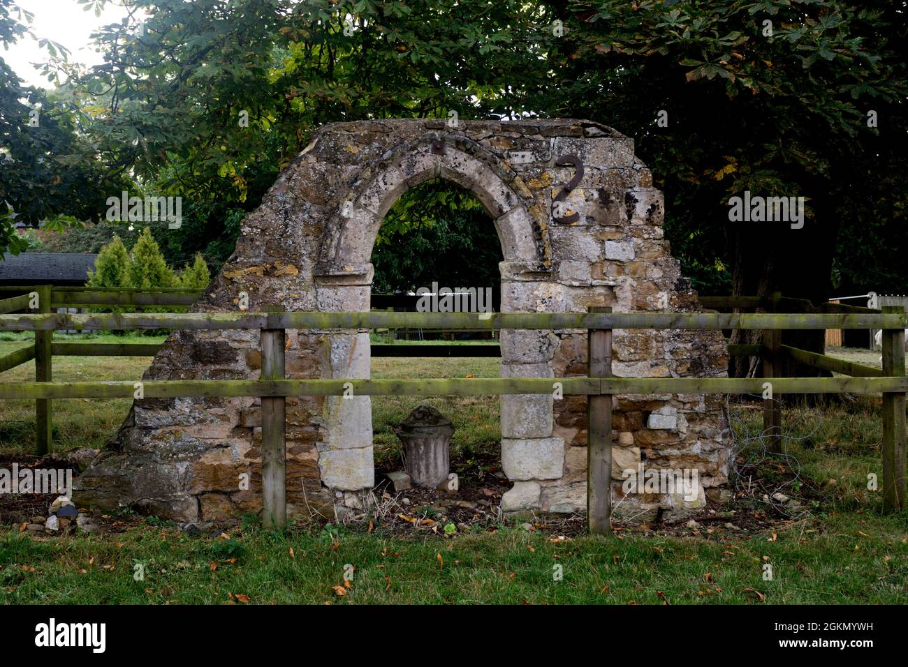 La vecchia chiesa rimane, il vecchio Langton, Leicestershire, Inghilterra, Regno Unito Foto Stock
