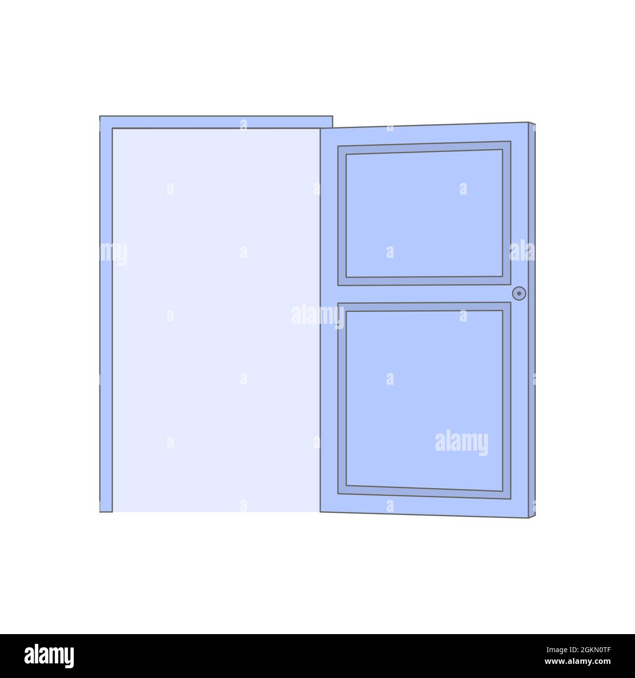 Porta cartoon. Vettore icona porta. Ingresso principale Illustrazione Vettoriale
