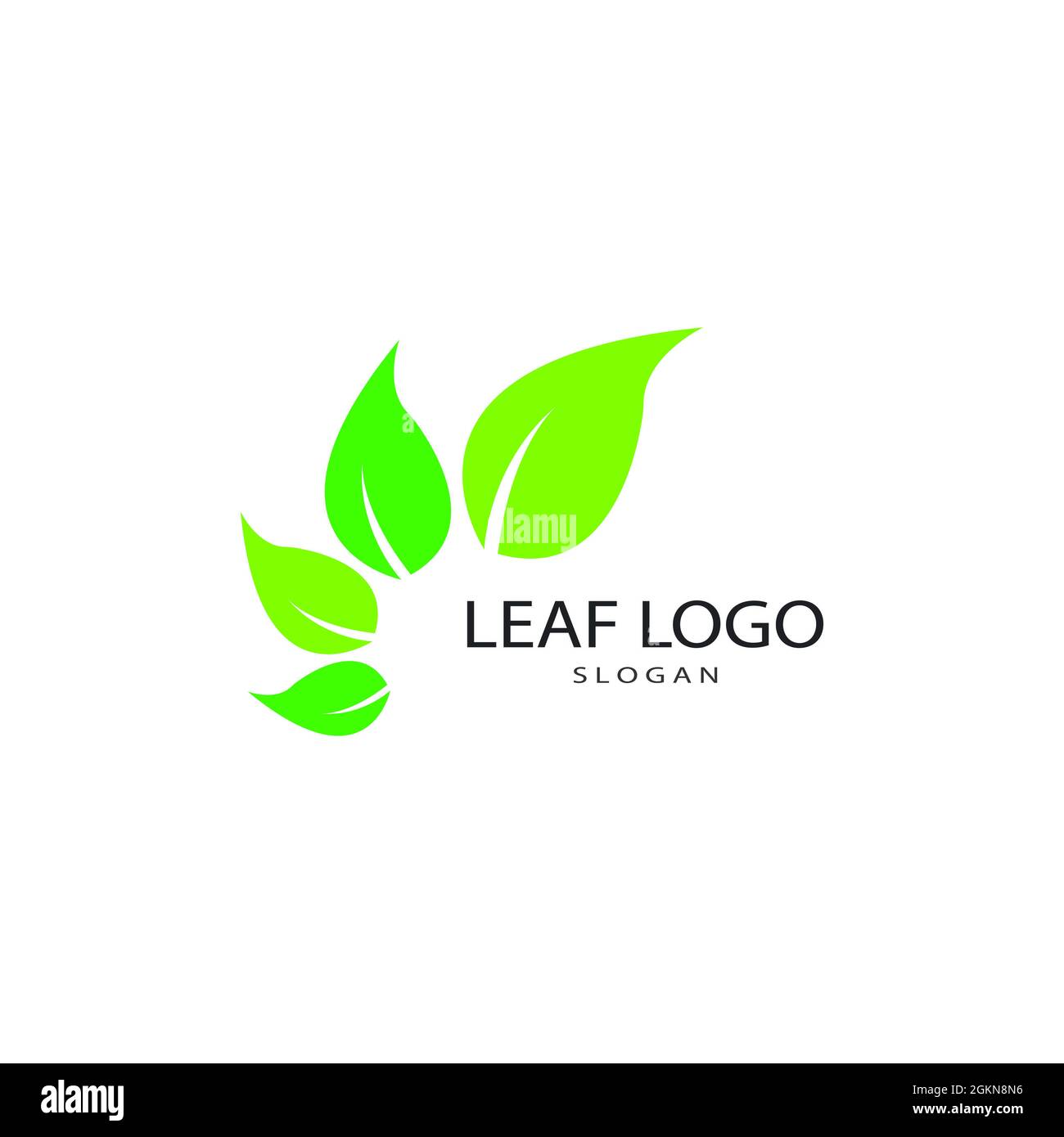 icona del logo leaf disegno illustrativo del veicolo Foto Stock