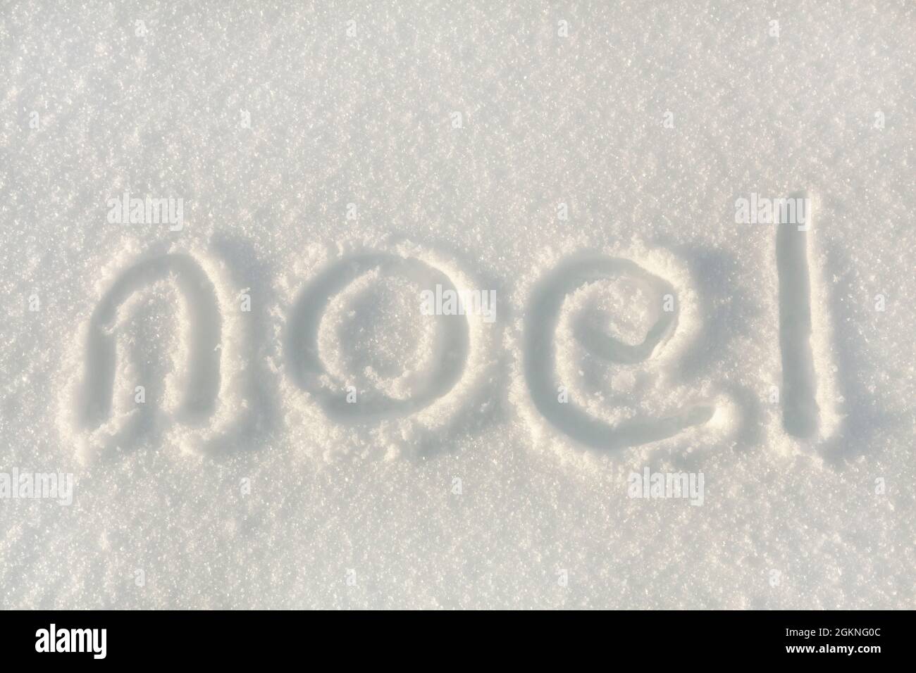 Noel stagionali i saluti di Natale nella neve, REGNO UNITO Foto Stock