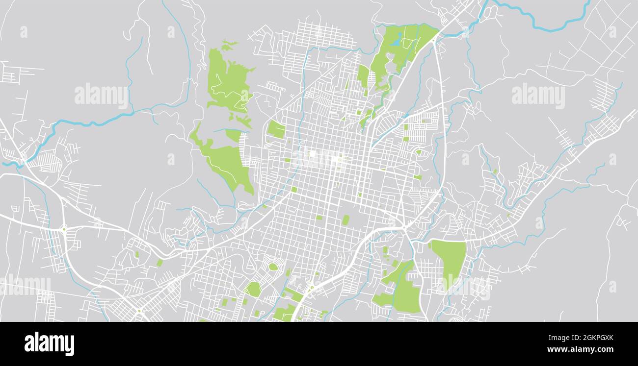 Mappa urbana vettoriale della città di Santa An, California , Stati Uniti d'America Illustrazione Vettoriale