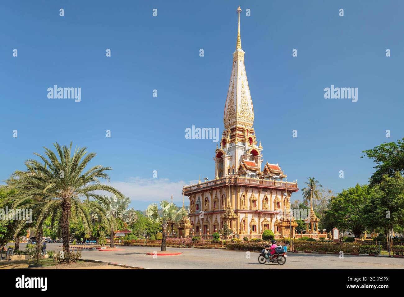 Wat Chalong tempio, Phuket, Thailandia, Sud-est asiatico, in Asia Foto Stock
