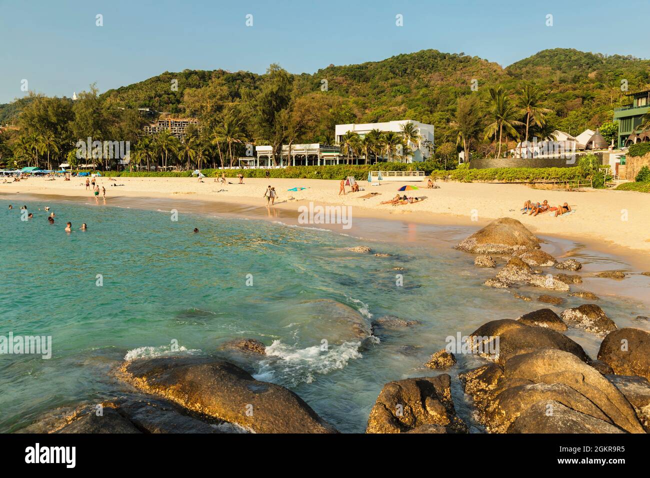 Kata noi Beach, Phuket, Mare delle Andamane, Oceano Indiano, Thailandia, Sud-est asiatico, Asia Foto Stock