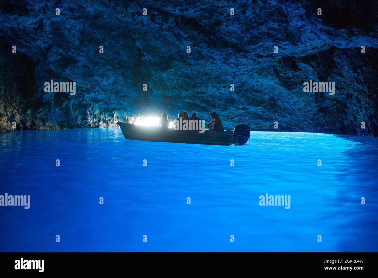 Grotta Azzurra, Isola di Kastellorizo (Megisti), Gruppo Dodecanese, Isole Greche, Grecia, Europa Foto Stock