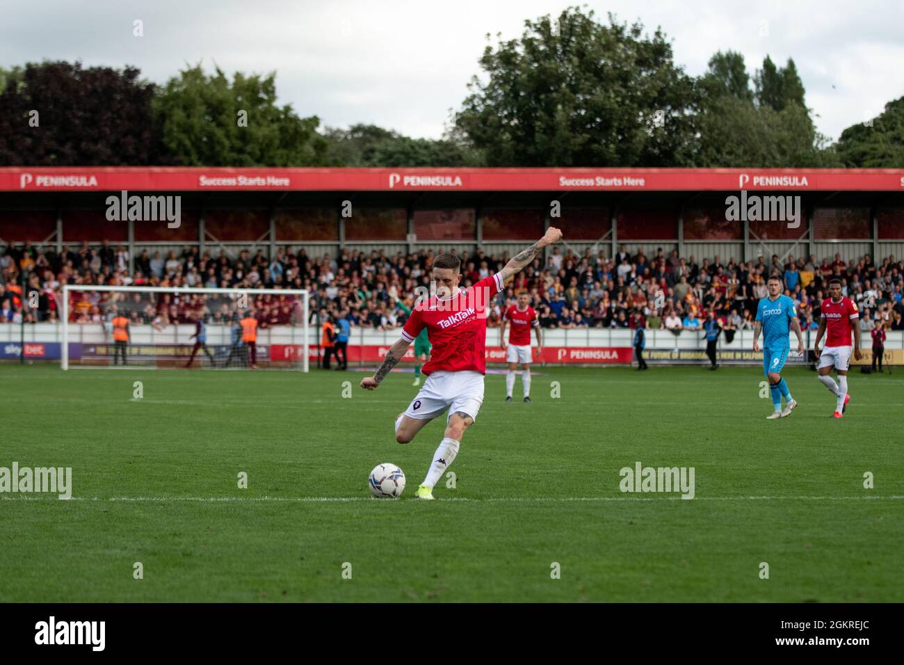 Cacciatore di cenere. Salford City FC 1-0 Bradford City FC. 11/09/21. Foto Stock